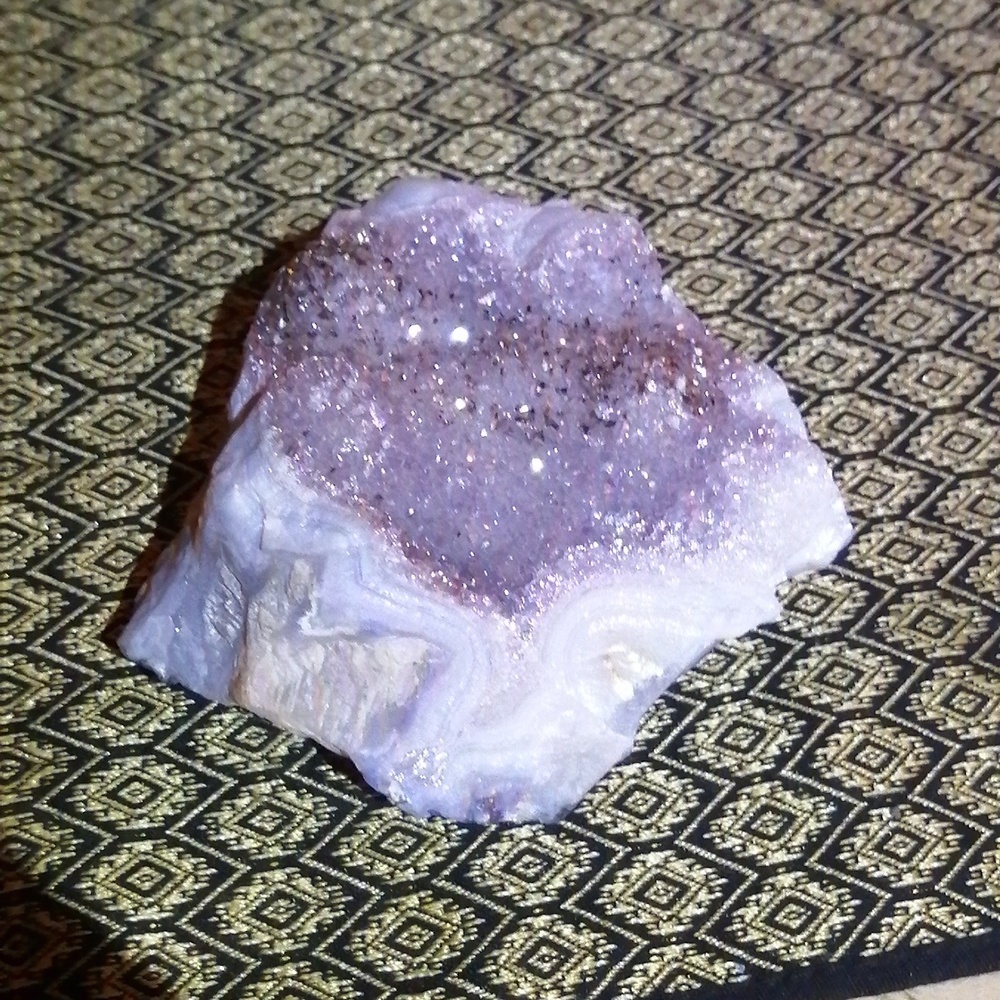 Magical✨ aura coated AMETHYST cluster! So sparkly! 💜